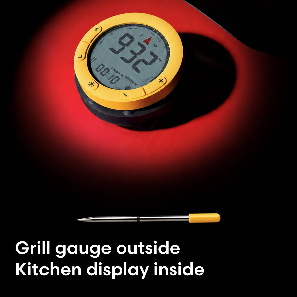 Predictive Thermometer with WiFi Giant Grill Gauge